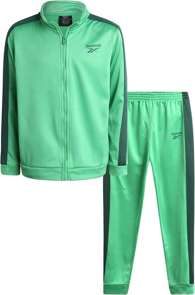 Reebok Boys' Tracksuit Set - 2 Piece Tricot Track Jacket and Jogger Sweatpants - Activewear Set (8-12)