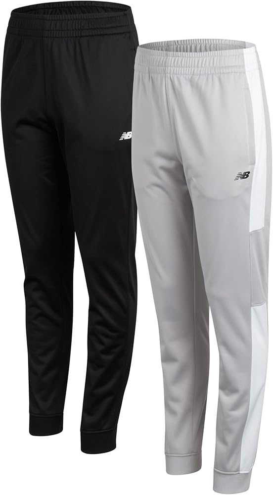 New Balance Boys' Athletic Sweatpants - 2 Pack Performance Tricot Jogger Pants (4-20)