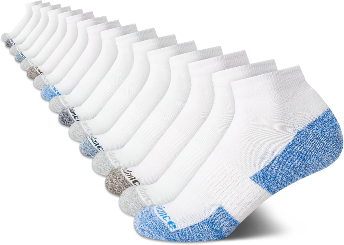 New Balance Boys' Performance Cushioned Quarter Socks (16 Pairs)