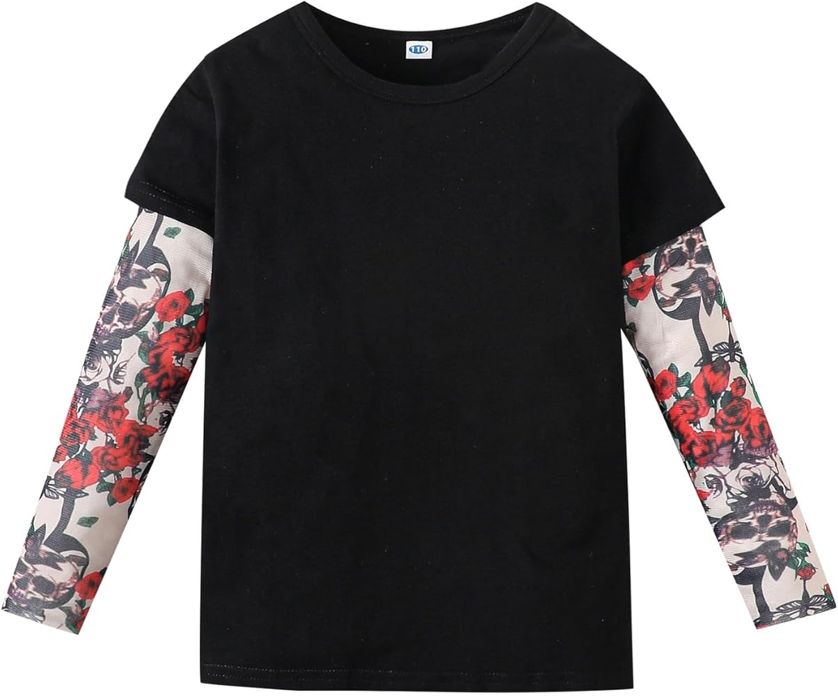 Kids Tattoo Sleeve T-Shirt Personal Top Toddler Boys Girls Long Sleeve Tee Shirt