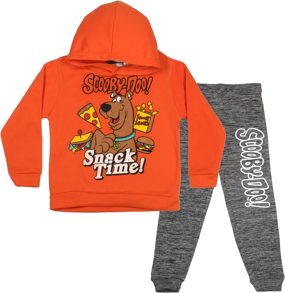 Scooby-Doo Warner Brothers Snack Time Boys 2 Piece Fleece Pants Set, Pullover Hoodie and Jogger Sweatpants Bundle Set