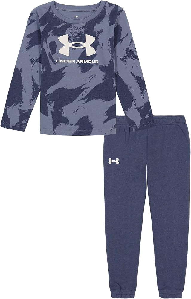 Under Armour Boys Outdoor Set, Cohesive Pants Or Shorts & Top Clothing Set, Gravel, 4 US