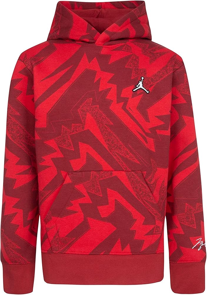 Jordan Boy's MJ Essentials All Over Print Fleece Sweatshirt (Big Kids)