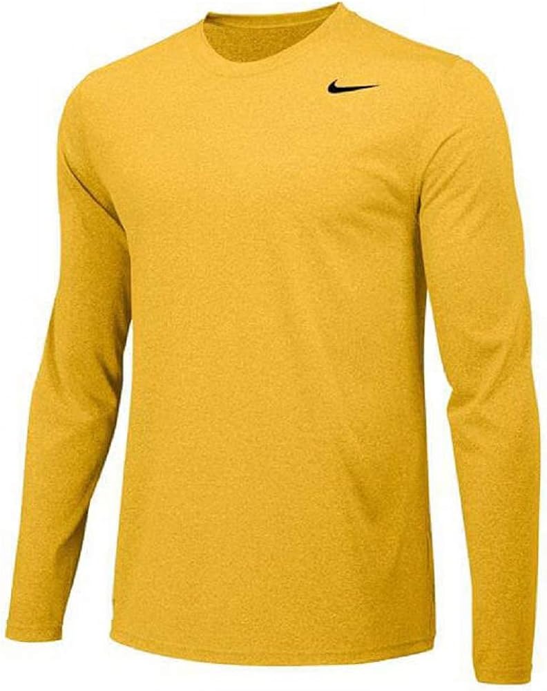 Nike Boys Legend Long Sleeve Athletic T-Shirt (Gold, Youth - Medium)