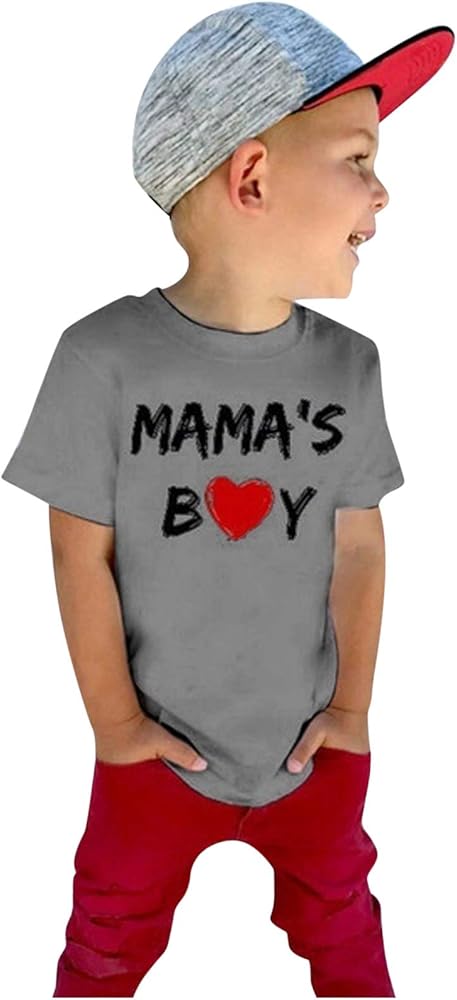 Boys Dance Top Shirts Sleeve T-Shirts Kids Toddler Boys Letter Tops Tee Mother's Short Boys Youth Basketball Shirt Boy