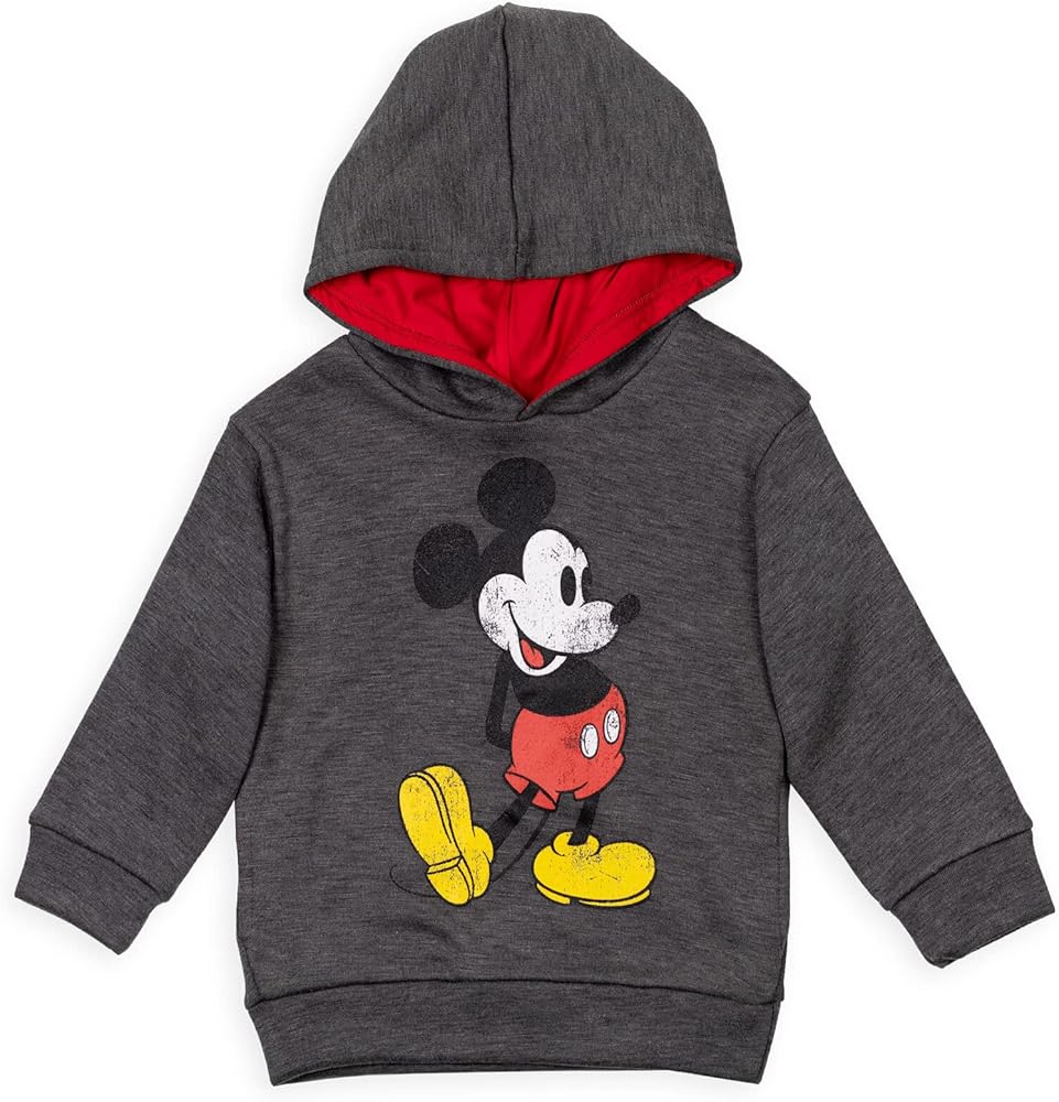 Disney Mickey Mouse Fleece Pullover Hoodie Toddler to Big Kid Sizes (2T - 18-20)