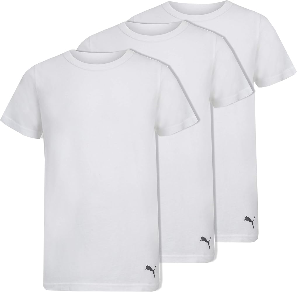 PUMA 3 Pack Boys' Classic Crew Neck T-Shirt