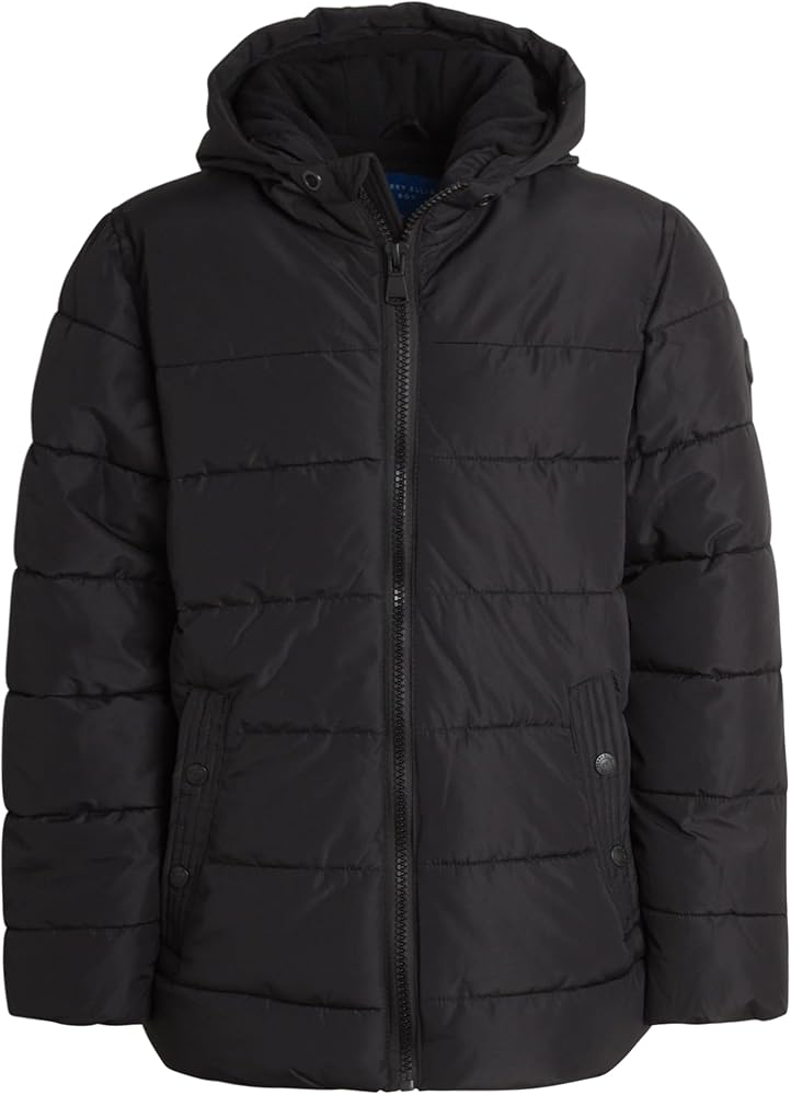 Perry Ellis Boys’ Winter Jacket – Quilted Fleece Lined Hooded Bubble Puffer Coat – Warm Insulated Jacket for Boys (4-20)