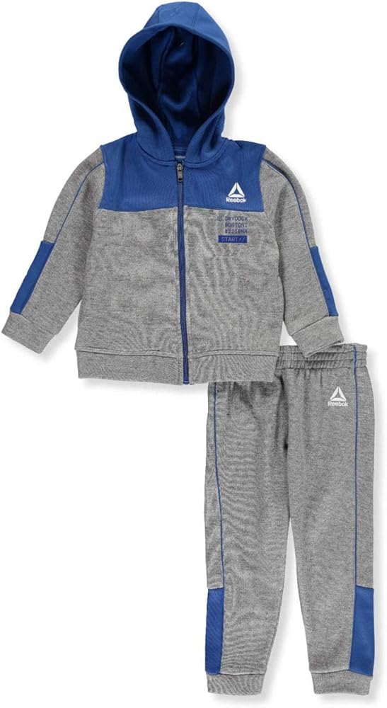 Reebok Little Boys' Fleece 2-Piece Sweatsuit Pants Set - Medium Heather, 5