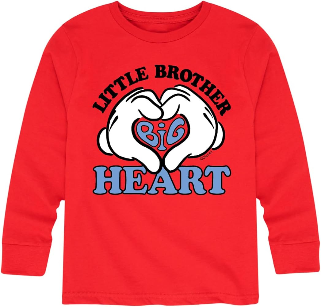 Disney Jr. Mickey & Friends - Little Brother Big Heart - Youth Long Sleeve Graphic T-Shirt