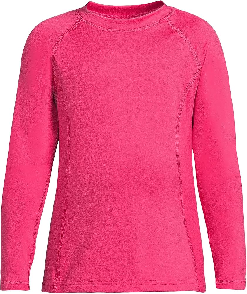 Lands' End Girls Thermal Base Layer Long Underwear Thermaskin Crew Neck Shirt