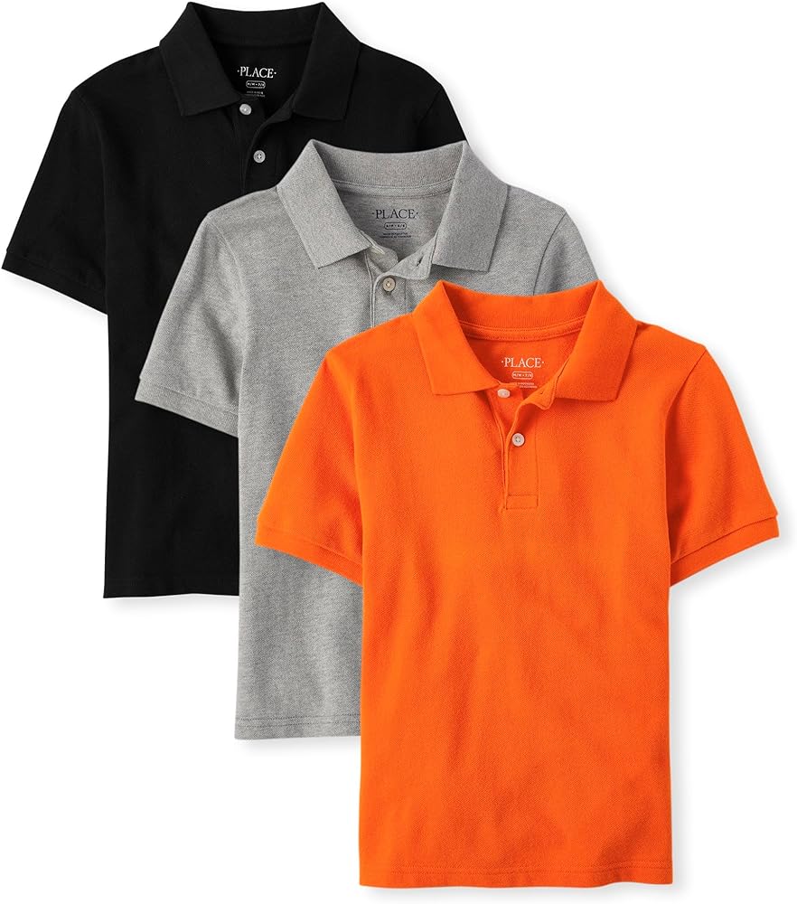 The Children's Place Boys Multipack Short Sleeve Pique Polo