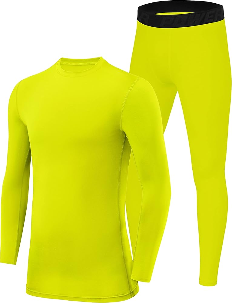 Boys' Performance Base Layer Thermal Long Sleeve Top & Tights Compression Set