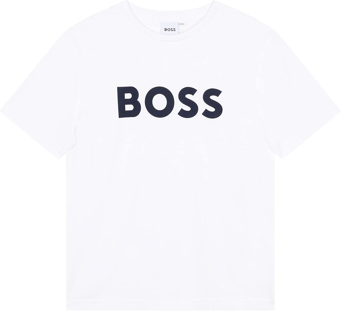 BOSS Boy's Short Sleeve T Shirt with Big Contrasted Logo Shirt