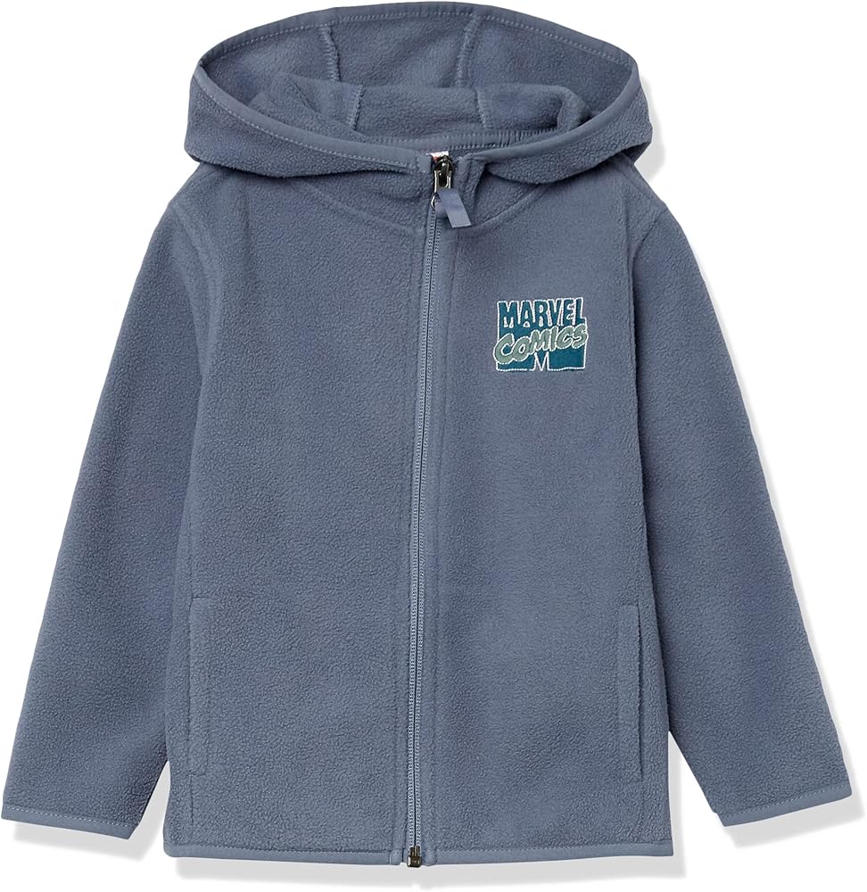 Amazon Essentials Disney | Marvel | Star Wars Boys and Toddlers' Polar Fleece Full-Zip Hooded Jacket