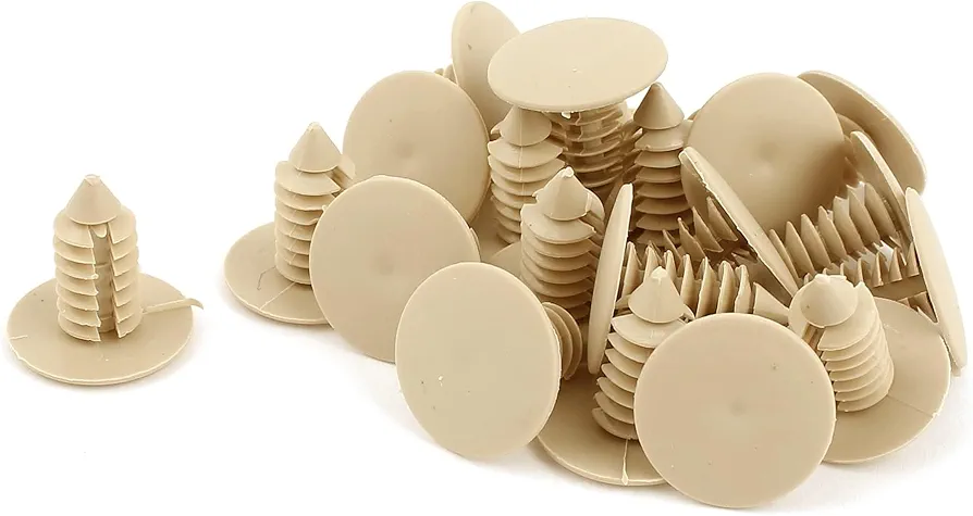 20Pcs Car Plastic Rivets Bumper Door Fastener Clips Beige