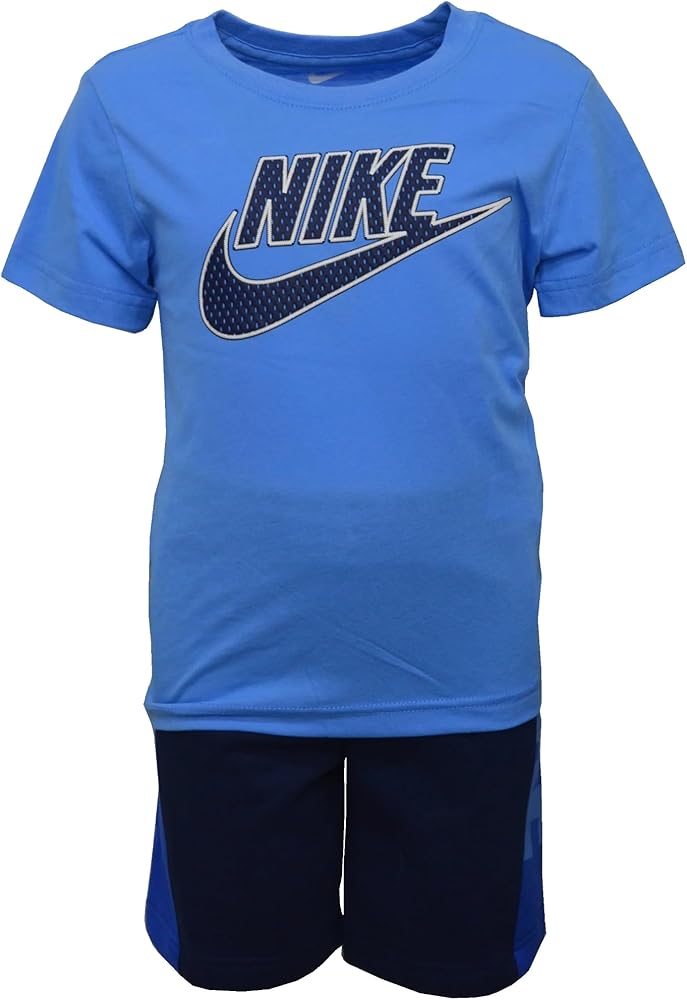 Nike Boy's Sportswear Amplify T-Shirt and Shorts Set (Toddler/Little Kids) Midnight Navy 5 Little Kid