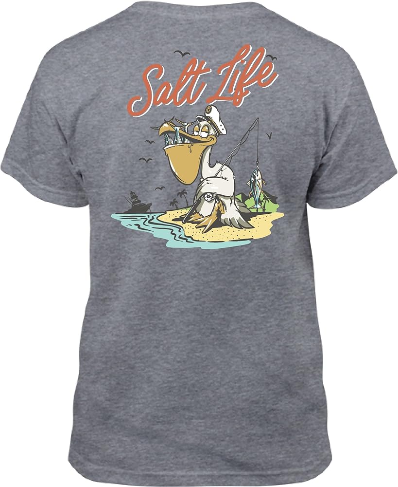 Salt Life Boys' Gone Fishin Youth Short Sleeve Classic Fit Shirt