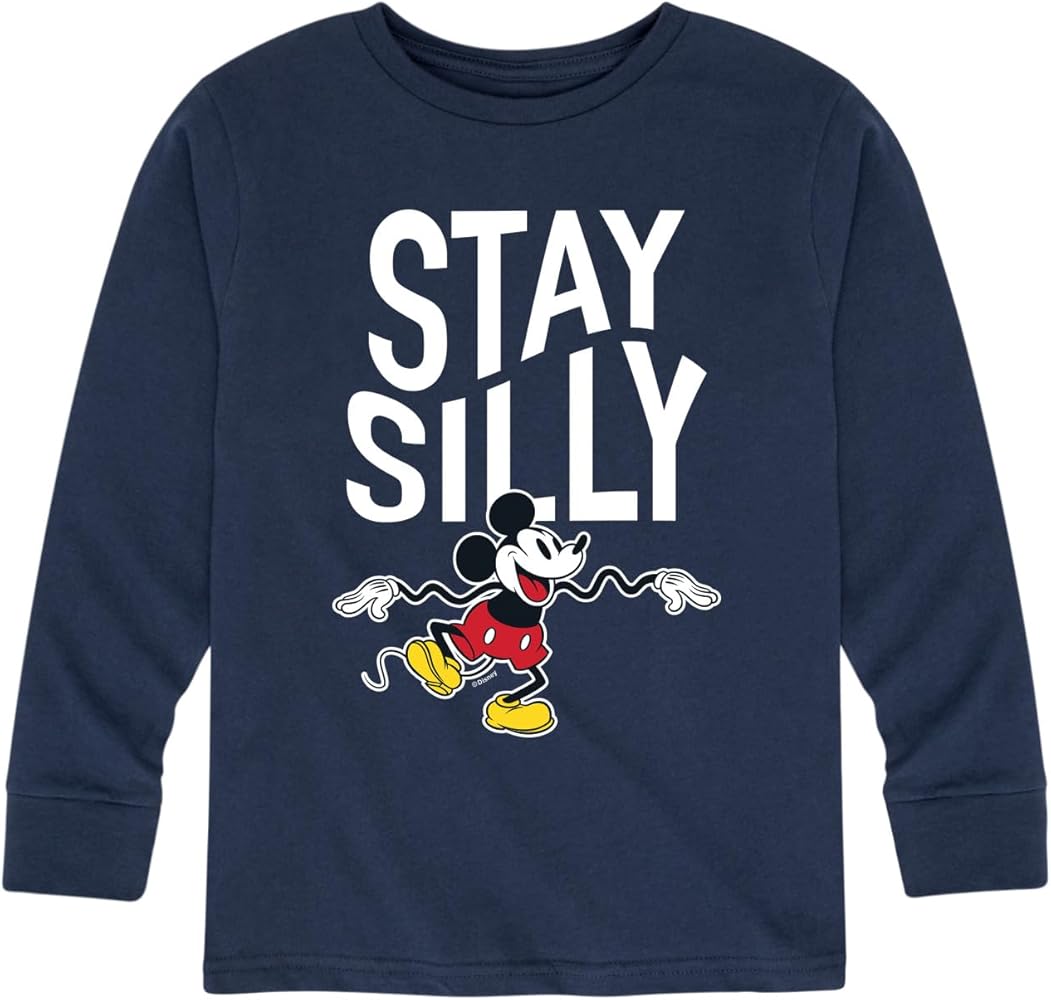 Disney Mickey & Friends - Stay Silly - Toddler and Youth Long Sleeve Graphic T-Shirt