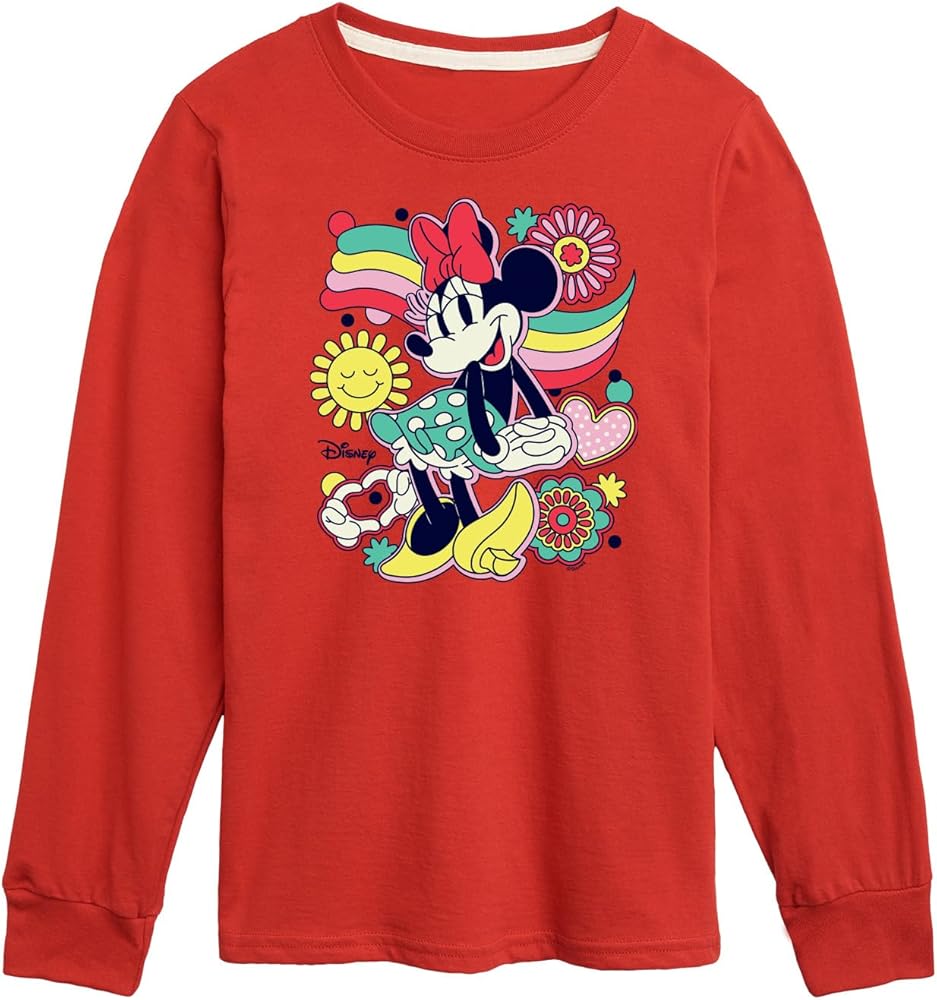 Disney Characters - Mickey & Friends - Minnie Mouse - Happiness - Toddler and Youth Long Sleeve Graphic T-Shirt