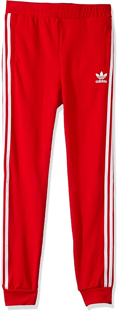 adidas Originals Little Kids Trefoil Pant, Scarlet/White, X-Large