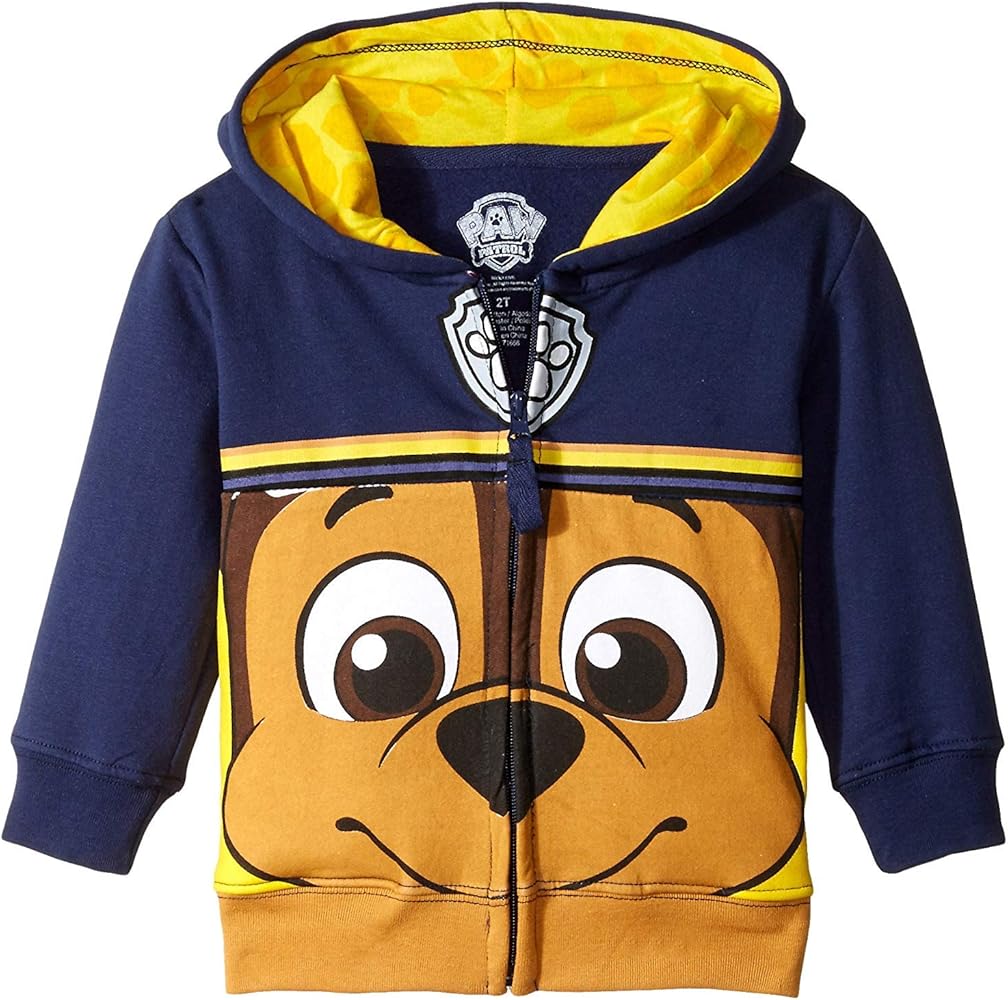 Nickelodeon Boys' Paw Patrol Character Big Face Zip-up Hoodies