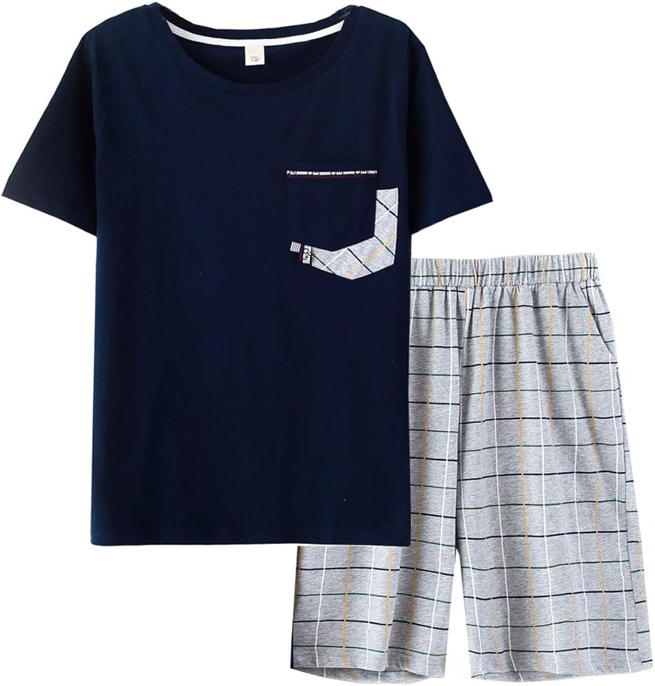 Big Boys Fashion Summer Shorts Pajama Sets 12-20 Years