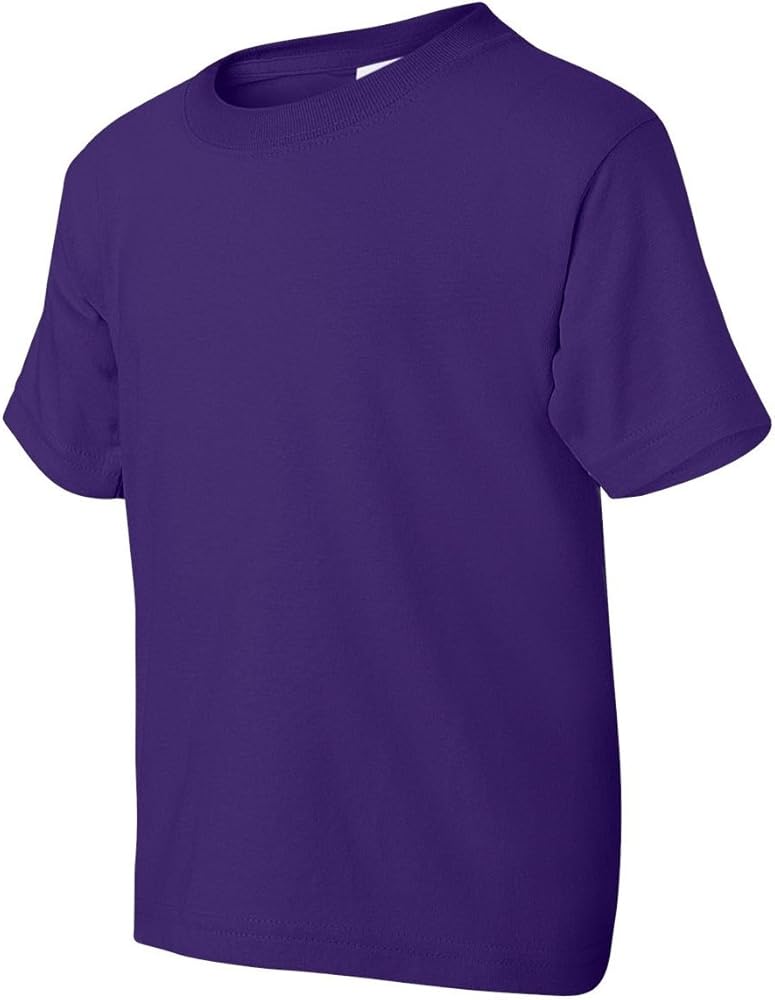 DryBlend 50/50 Youth T-Shirt, Color: Purple, Size: Medium