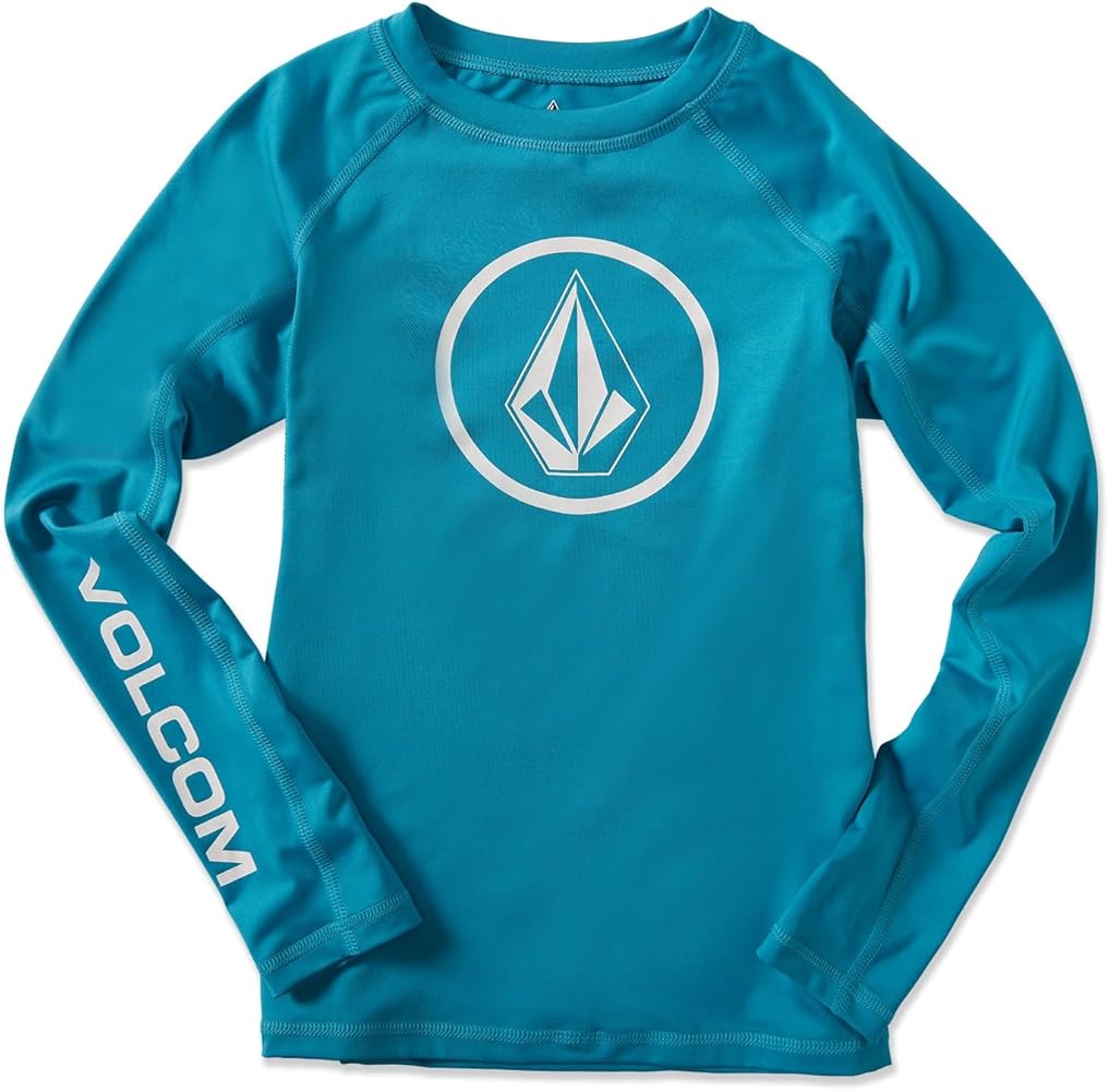 Volcom Boys' Lido Solid Lycra Long Sleeve Rashguard 50+ Uv Protection