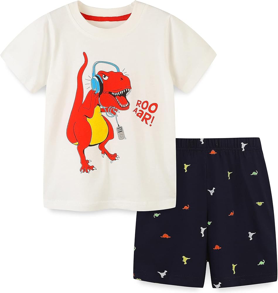 Baby Toddler Boy's Cotton Short Sleeve Tshirt and Short Set