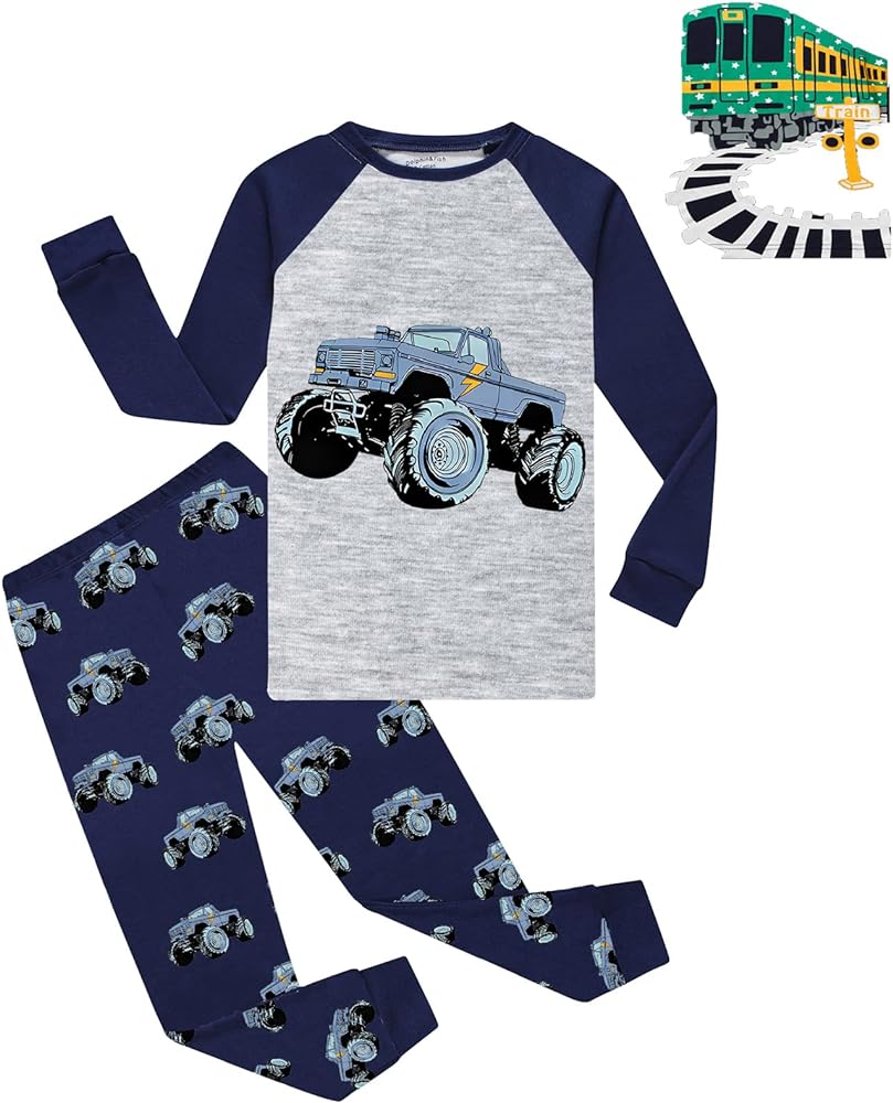 Dolphin&Fish Boy Pajamas Long Sleeve Cotton Kids Clothes Toddler Boys Sleepwear