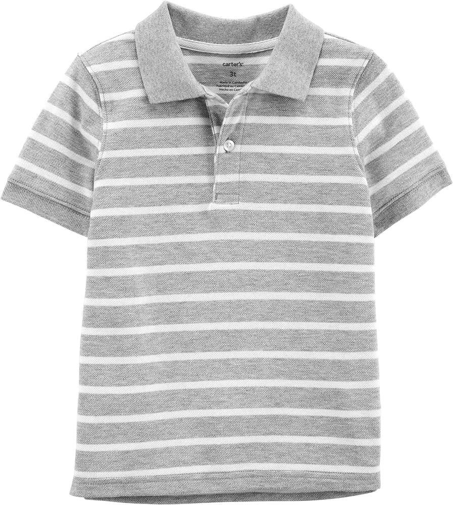 Carter's Baby Boy's Short Sleeve Pique Cotton Polo Bodysuit