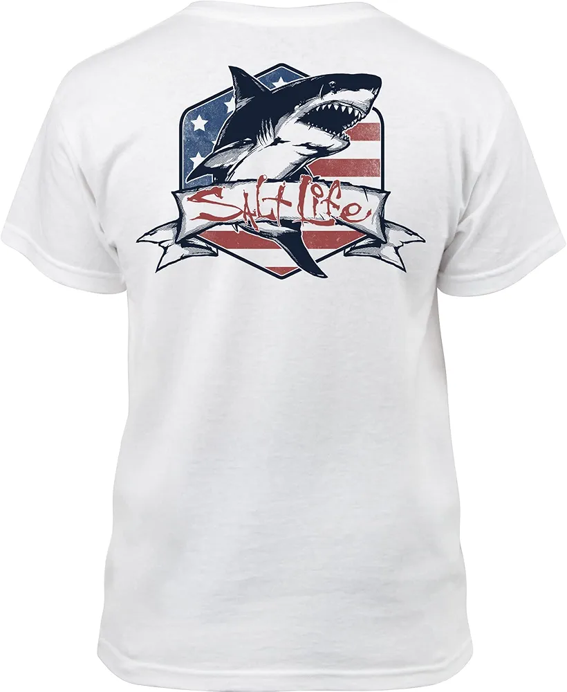 Salt Life Boys' Amerishark Youth Short Sleeve Tee