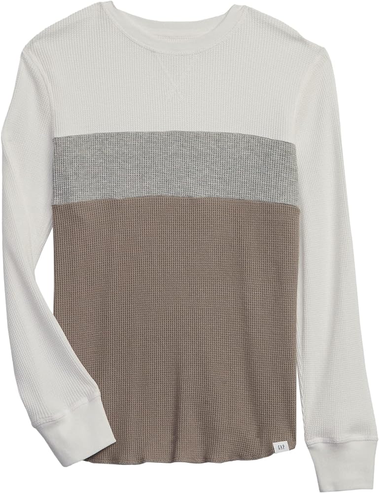 GAP Boys' Long Sleeve Colorblock Thermal Top Shirt