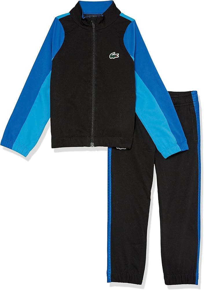 Lacoste boys Boy's 2-piece Taffeta Tracksuit With Full-zip High-collar Hoodie & Adjustable Waist Sweatpants