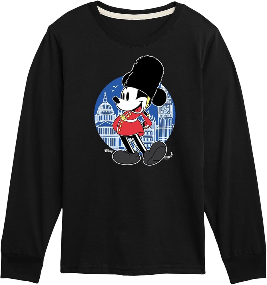 Disney Characters - Mickey & Friends - Mickey A London Officer - Toddler and Youth Long Sleeve Graphic T-Shirt