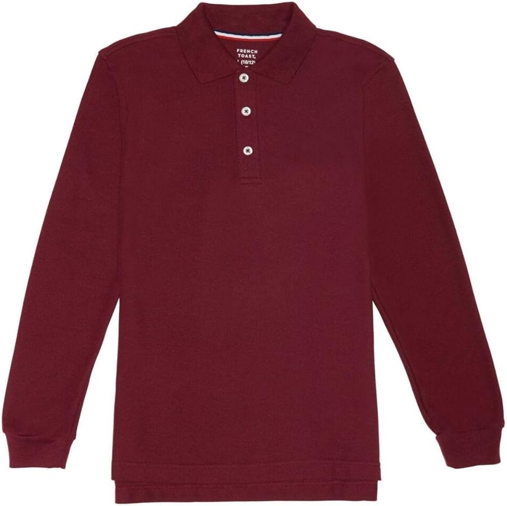 French Toast Boys' Long-Sleeve Pique Polo Shirt