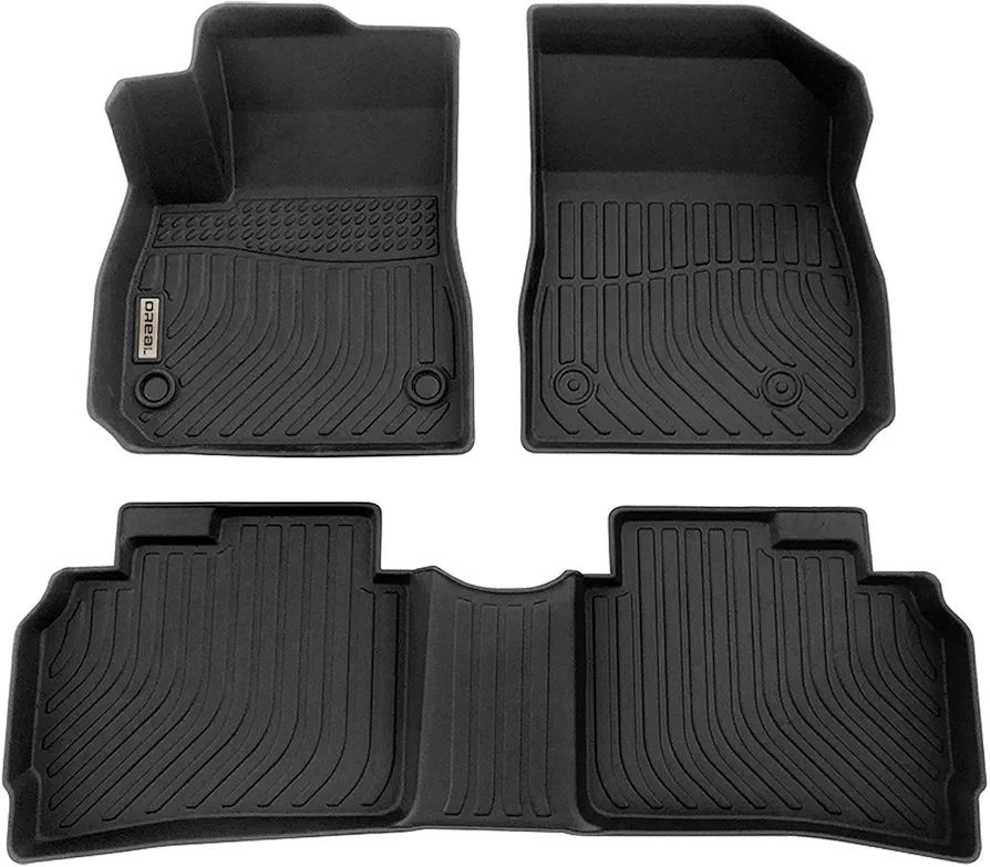 orealtrend Black Floor Mats Liners Replacement for Chevrolet Chevy Malibu 2016-2023 Heavy Duty All Weather Guard Front Rear Car Carpet Custom Fit Tough Odorless-NOT FIT 2016 Malibu Limited