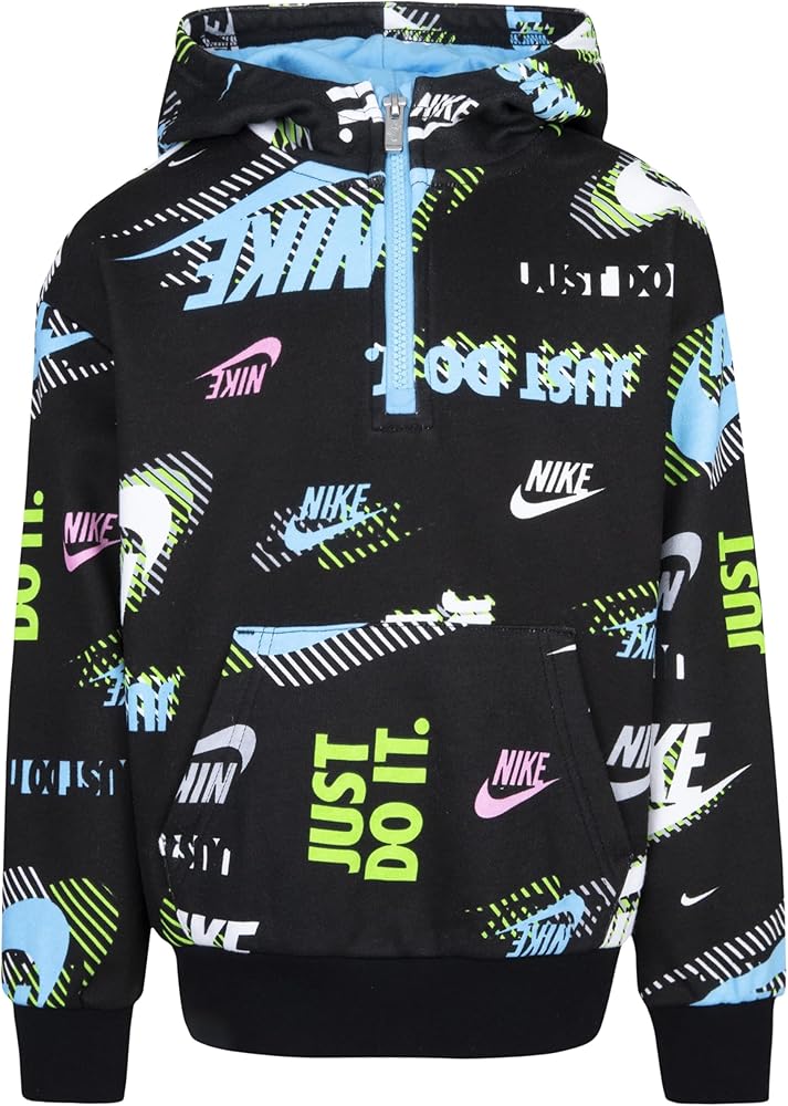 Nike Boy's Active Joy French Terry Pullover Hoodie (Little Kids/Big Kids) Black 6 Little Kid