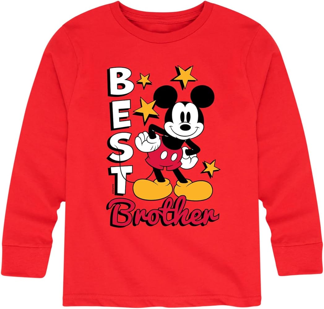 Disney Jr. Mickey & Friends - Best Brother - Youth Long Sleeve Graphic T-Shirt