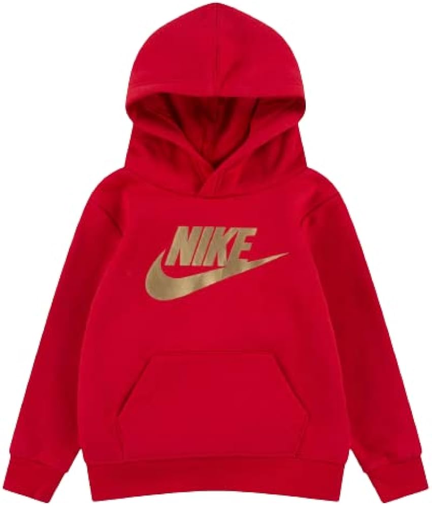 Nike Toddler Boy Metallic Logo Hoodie (as1, age, 2_years, University Red)