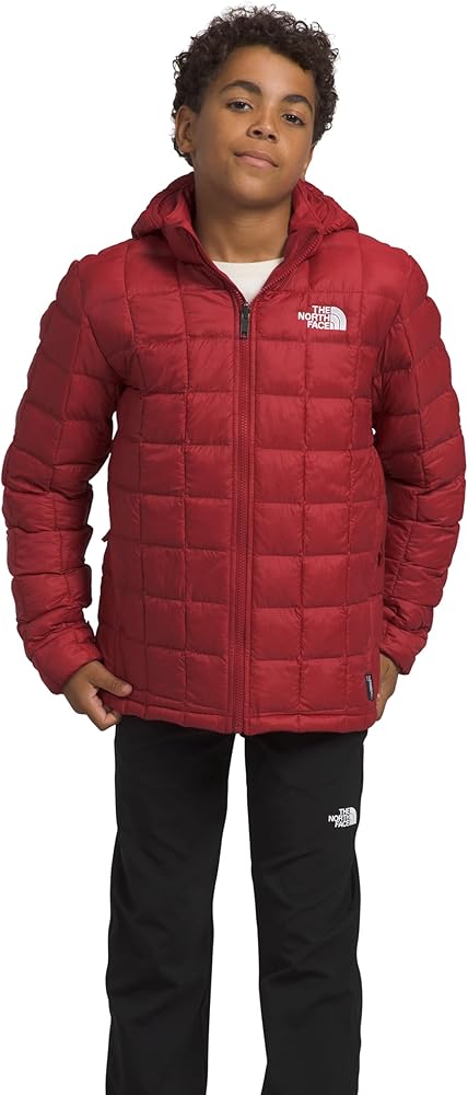 THE NORTH FACE Boys' ThermoBall Insulated Hooded Jacket, Cardinal Red, Medium