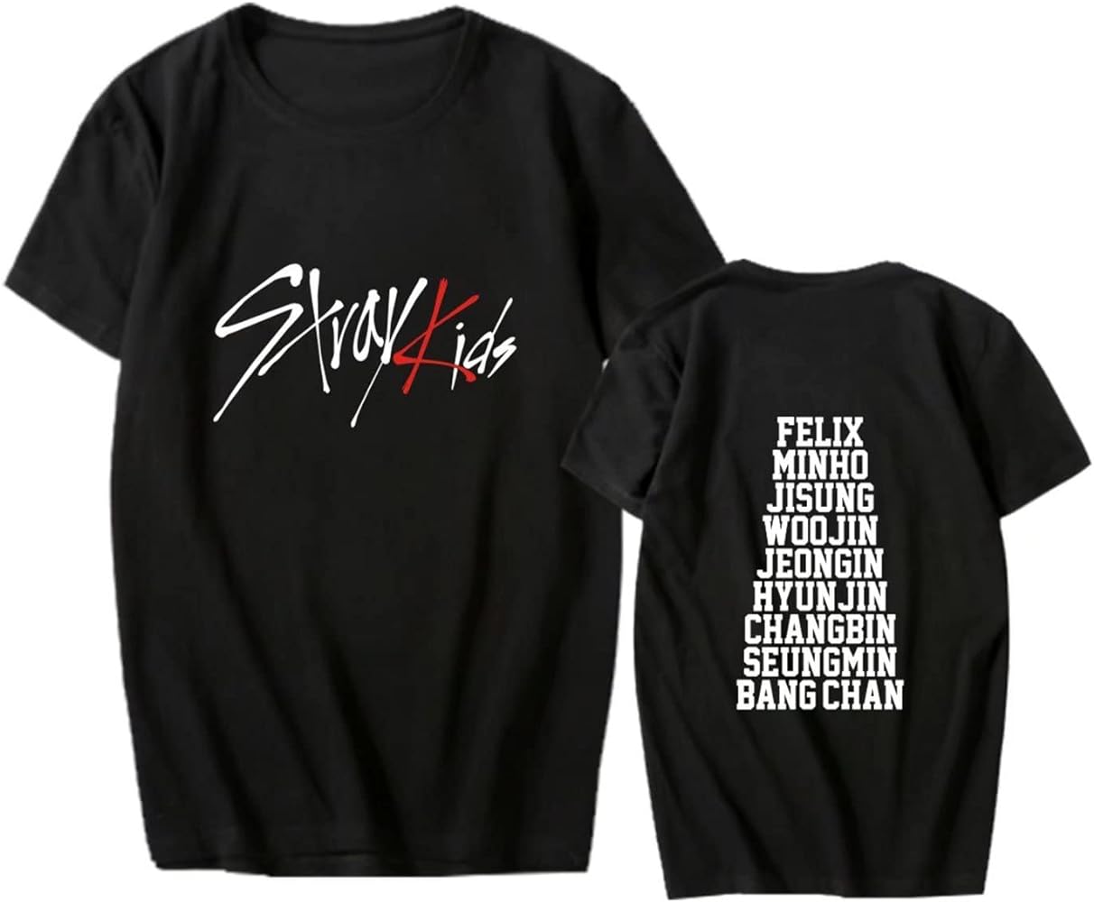 Stray Kids Merch Tshirt Skz Support Shirt Jisung Felix Hyunjin Minho Changbin Tee Shirt Unisex Tee Top