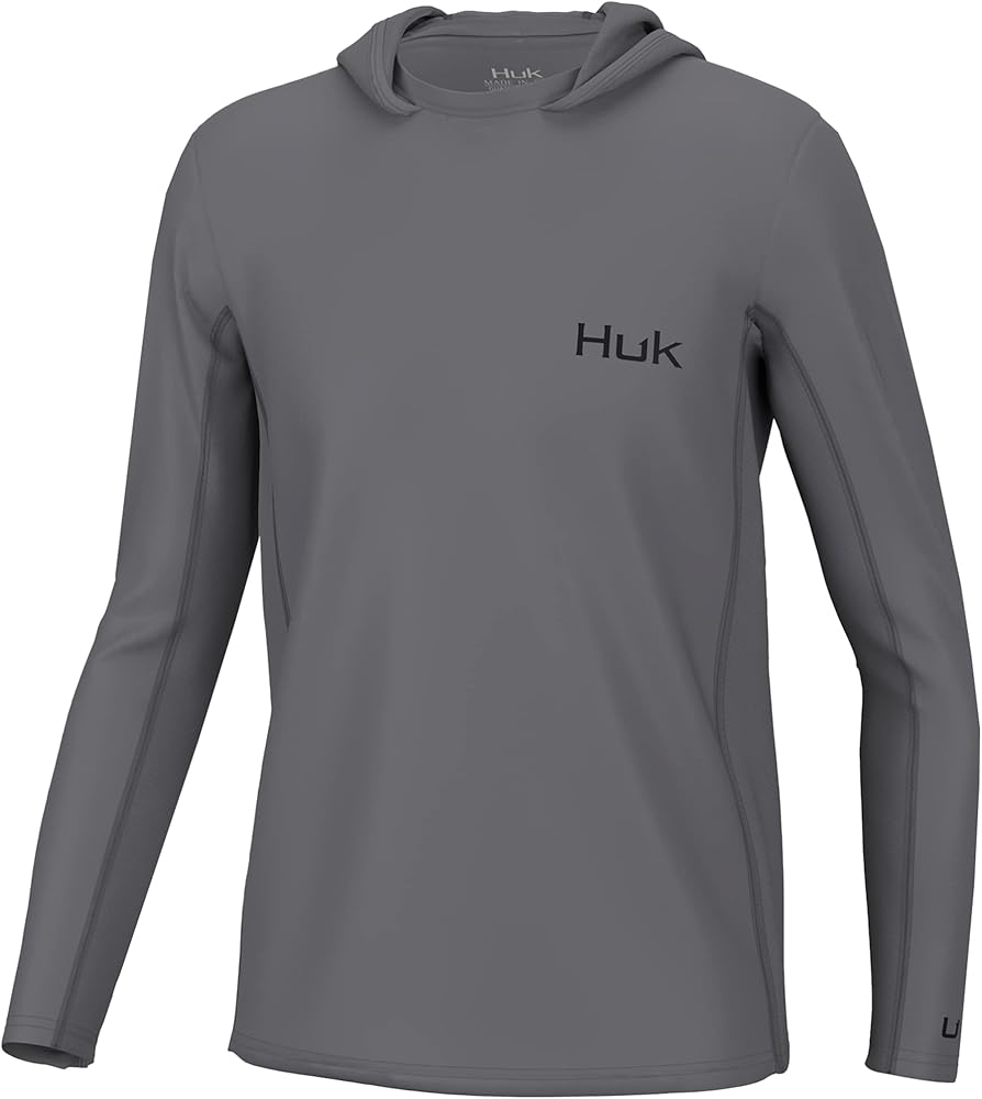 HUK Boy's Icon X Hoodie, Fishing Shirt with Sun Protection for Kids