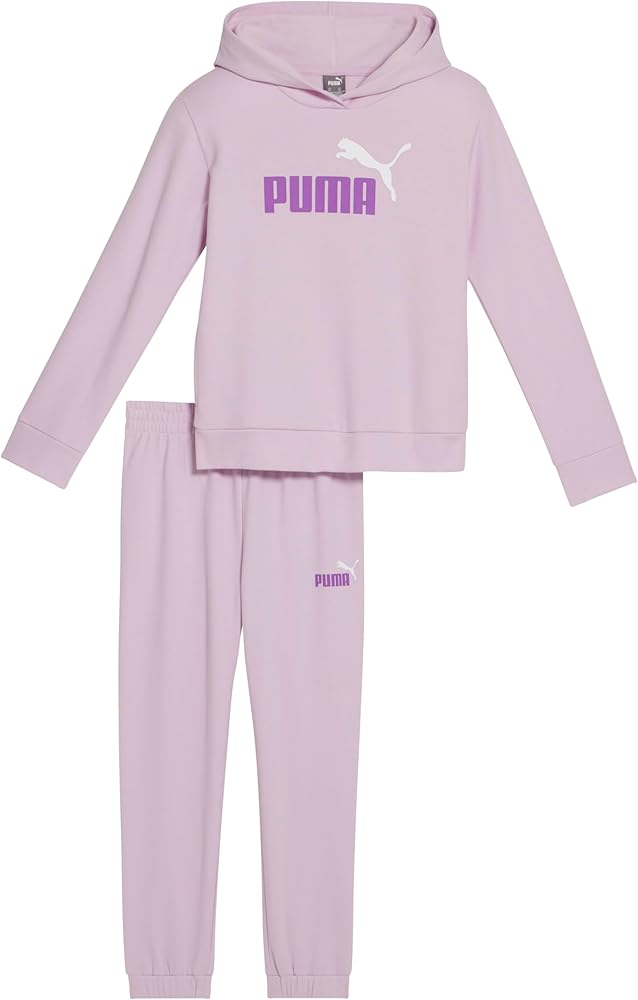 PUMA unisex-child Core Fleece Pullover Hoodie & Jogger Set