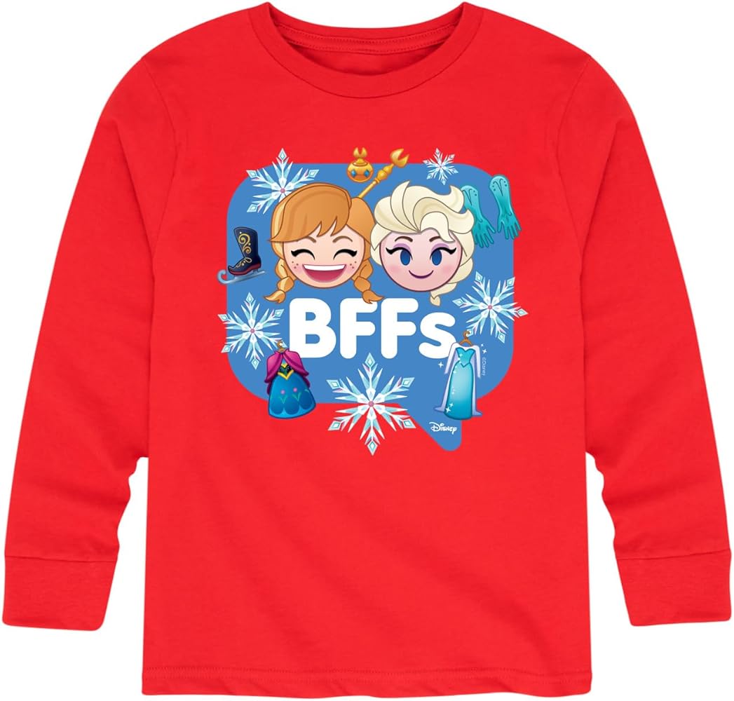 Disney - Anna & Elsa BFF Design - Toddler and Youth Long Sleeve Graphic T-Shirt