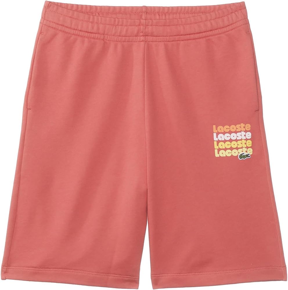 Lacoste Boys' Colorful Wording Graphic Drawstring Shorts