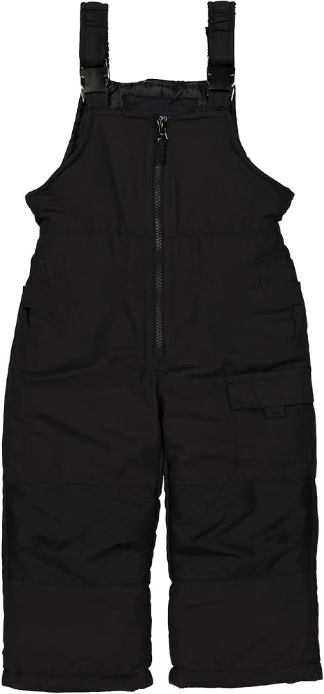 LONDON FOG Boys' Classic Heavyweight Snow Bib Ski Pant Snowsuit, Black 14/16