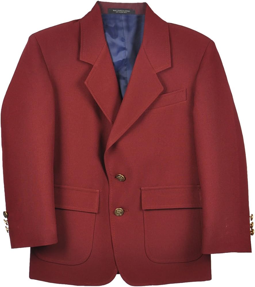 Rifle Little Boys' Single-Breasted School Blazer - Burgundy, 7