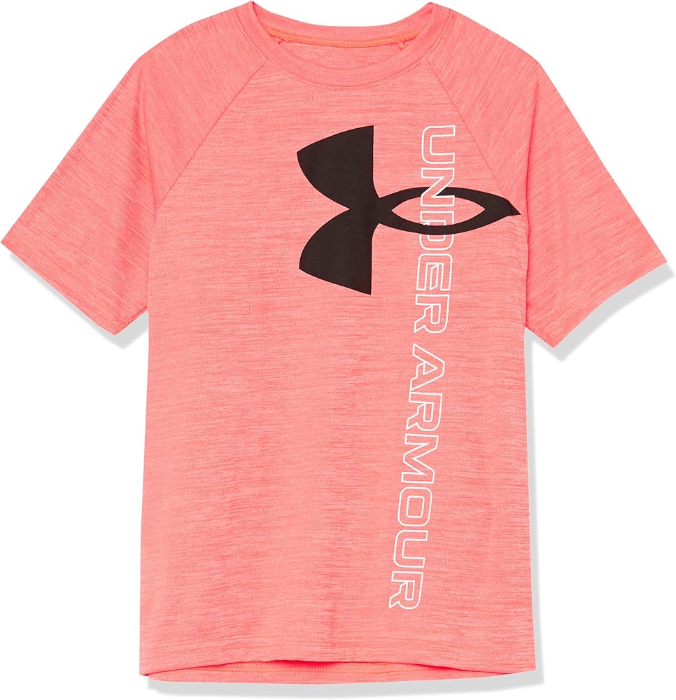 Under Armour Boys' Tech Split Logo Hybrid Short-Sleeve T-Shirt